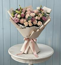 Букет цветов из:  Розы и Лизиантусы в Тевризе