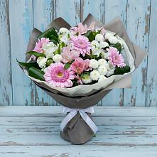 Букет цветов из:  Герберы, Альстромерии и Хризантемы #REPLACE_PRED# Тевризе