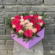 Цветочная композиция из Розы в коробке в Тевризе
