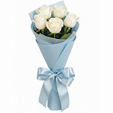 Букет 5 Белых роз Проуд в Тевризе