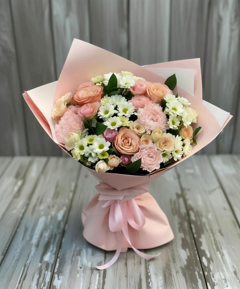 Букет цветов из: Гвоздики, Розы и Хризантемы в Тевризе