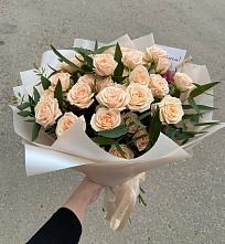 Букет Кремовые розы Латте в Тевризе