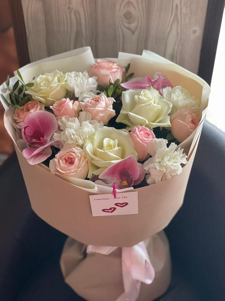 Букет цветов из: Орхидеи, Розы и Гвоздики в Тевризе