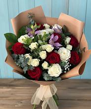 Букет цветов из:  Розы и Альстромерии #REPLACE_PRED# Тевризе
