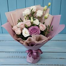 Букет цветов из:  Розы и Лизиантусы #REPLACE_PRED# Тевризе