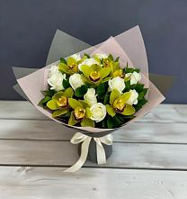 Букет цветов из:  Орхидеи и Розы в Тевризе