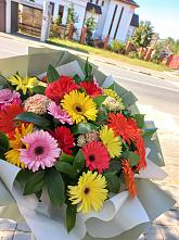 Букет цветов из:  Герберы #REPLACE_PRED# Тевризе