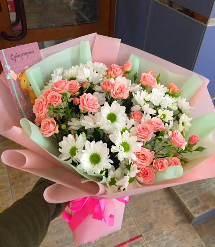 Букет цветов из: Розы и Хризантемы в Тевризе