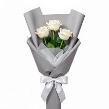 Букет 3 белые розы #REPLACE_PRED# Тевризе