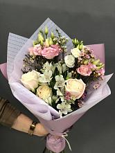 Букет цветов из:  Альстромерии, Розы и Лизиантусы #REPLACE_PRED# Тевризе