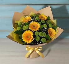 Букет цветов из:  Герберы и Хризантемы в Тевризе