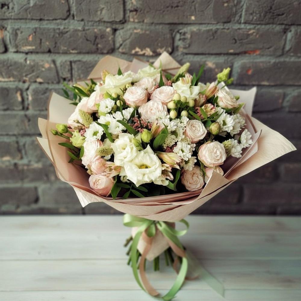 Букет цветов из: Альстромерии, Розы и Хризантемы в Тевризе