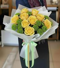 Букет цветов из:  Хризантемы и Розы в Тевризе