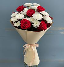 Букет цветов из:  Розы и Хризантемы в Тевризе