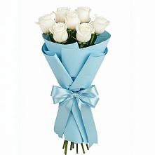 Букет 7 белых роз Проуд в Тевризе