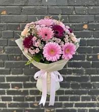 Букет цветов из:  Герберы и Хризантемы в Тевризе