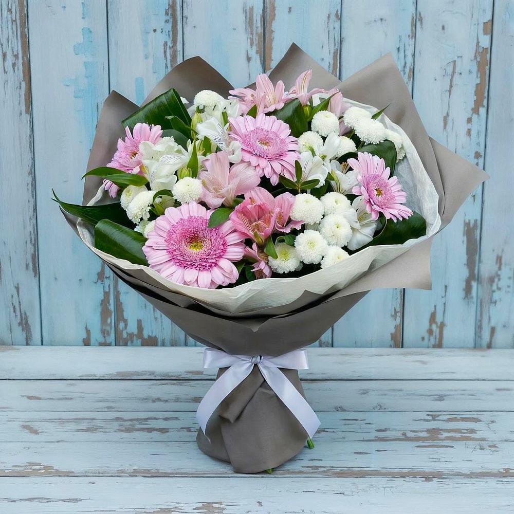 Букет цветов из: Герберы, Альстромерии и Хризантемы в Тевризе