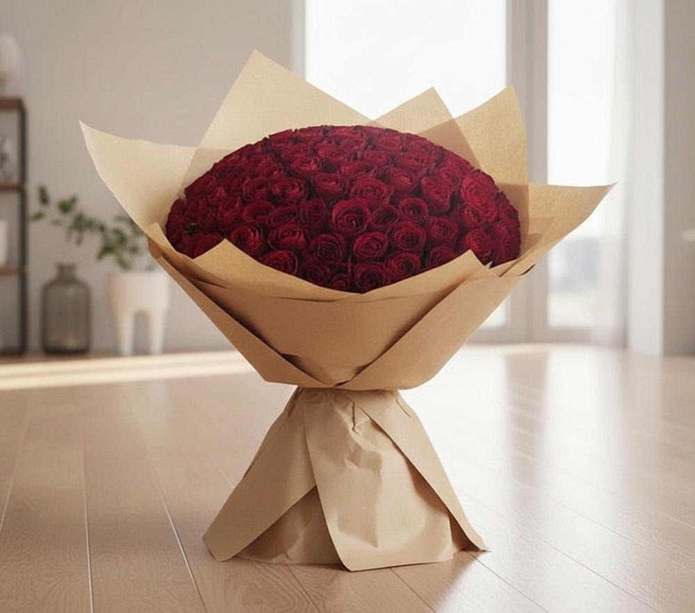 Букет 101 Красная роза в Тевризе