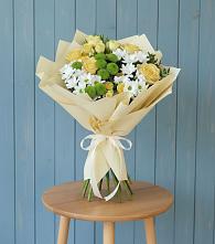 Букет цветов из:  Хризантемы и Розы #REPLACE_PRED# Тевризе