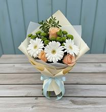 Букет цветов из:  Герберы, Розы и Хризантемы #REPLACE_PRED# Тевризе