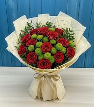 Букет цветов из:  Розы и Хризантемы в Тевризе