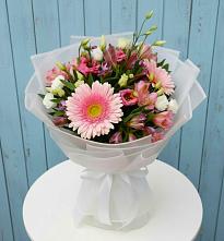 Букет цветов из:  Герберы, Альстромерии и Лизиантусы в Тевризе