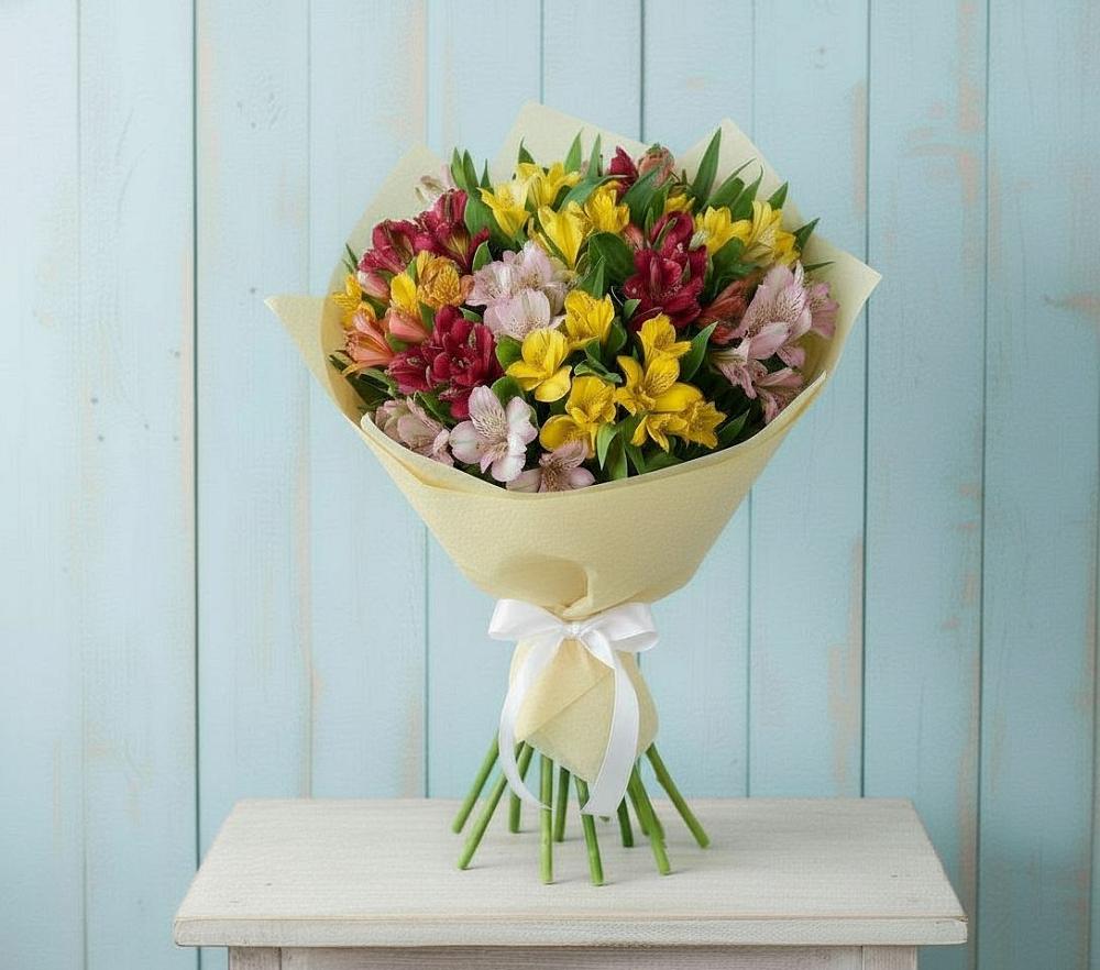 Букет цветов из: Альстромерии в Тевризе