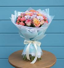 Букет цветов из:  Хризантемы и Розы в Тевризе