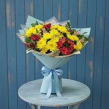 Букет цветов из:  Альстромерии и Хризантемы в Тевризе