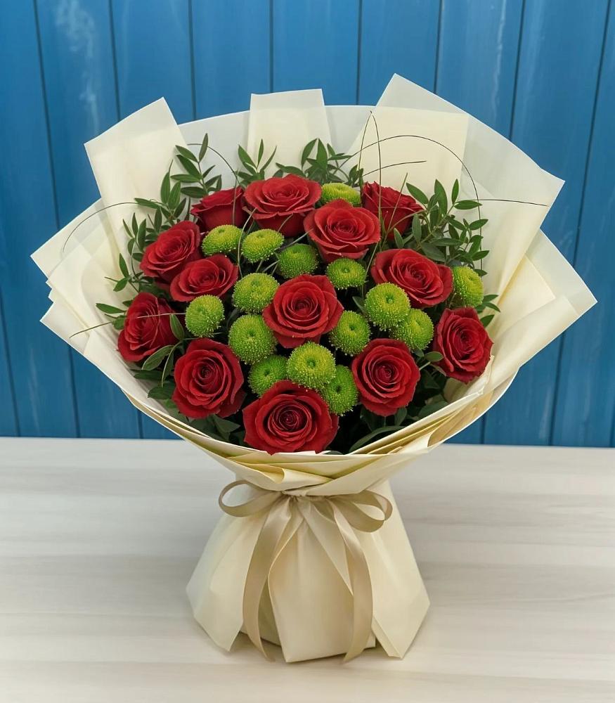 Букет цветов из: Розы и Хризантемы в Тевризе