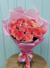 Букет 15 Розовых роз Равель в Тевризе