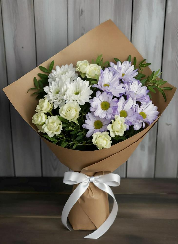 Букет цветов из: Хризантемы и Розы в Тевризе